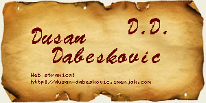 Dušan Dabesković vizit kartica